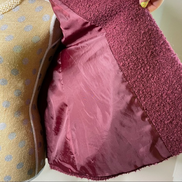 She’s Designed Italy Wool Blend Real Fur Pom Button Fashion Coat Size Large - 8 - Picture 14 of 17